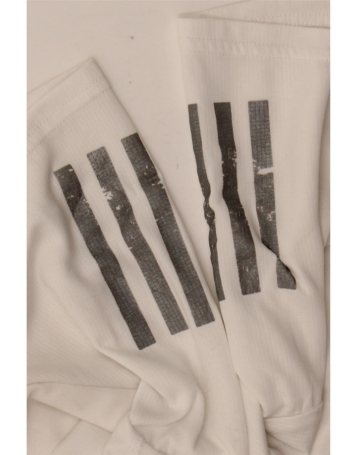 ADIDAS Mens Climacool T-Shirt Top Small Off White Polyester