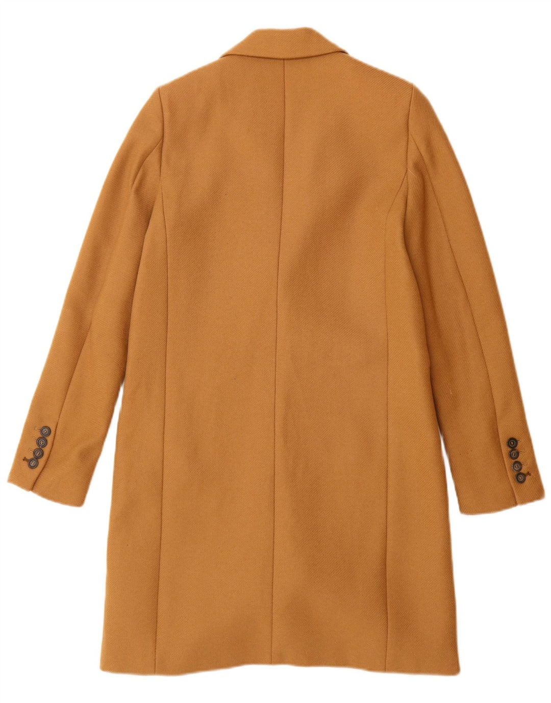 Zara Womens Overcoat UK 6 XS Brown Wool