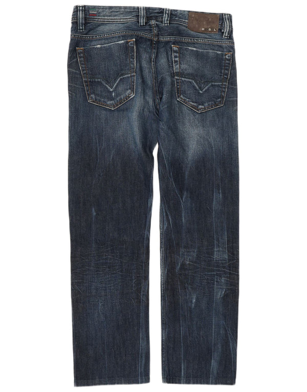 Diesel Mens Viker-R-Box Straight Jeans W30 L28 Blue Cotton