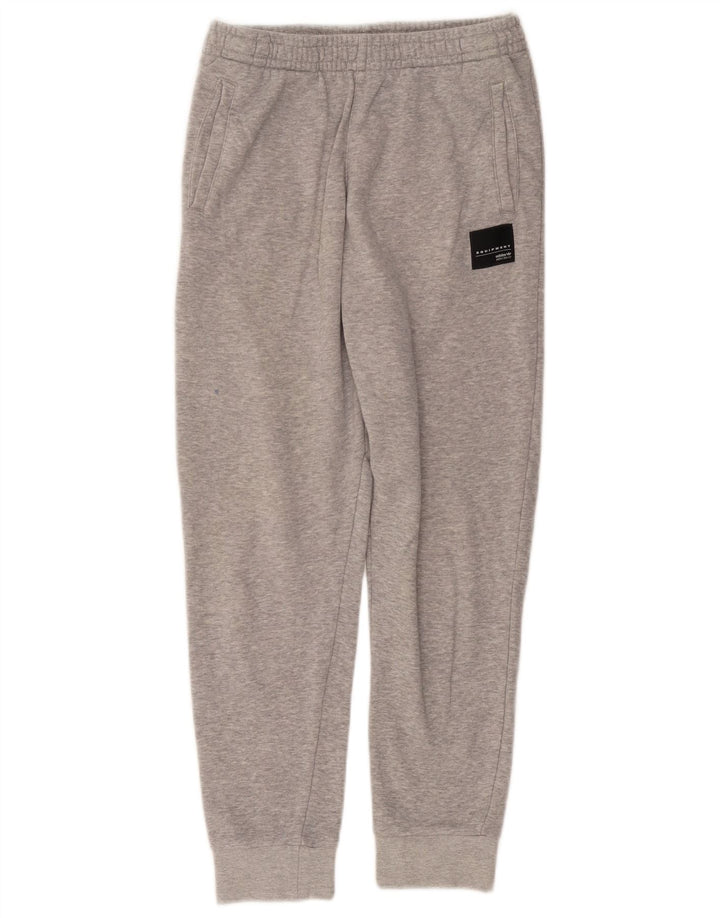 ADIDAS Boys Tracksuit Trousers Joggers 13-14 Years  Grey Cotton