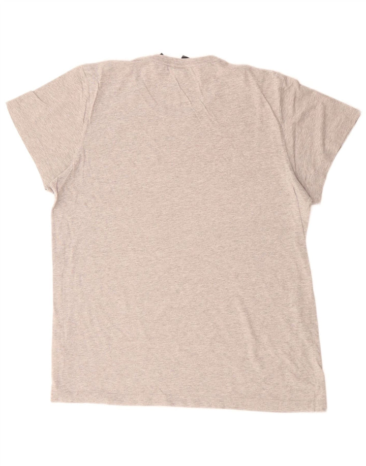 Adidas Mens Graphic T-Shirt Top Medium Grey Cotton