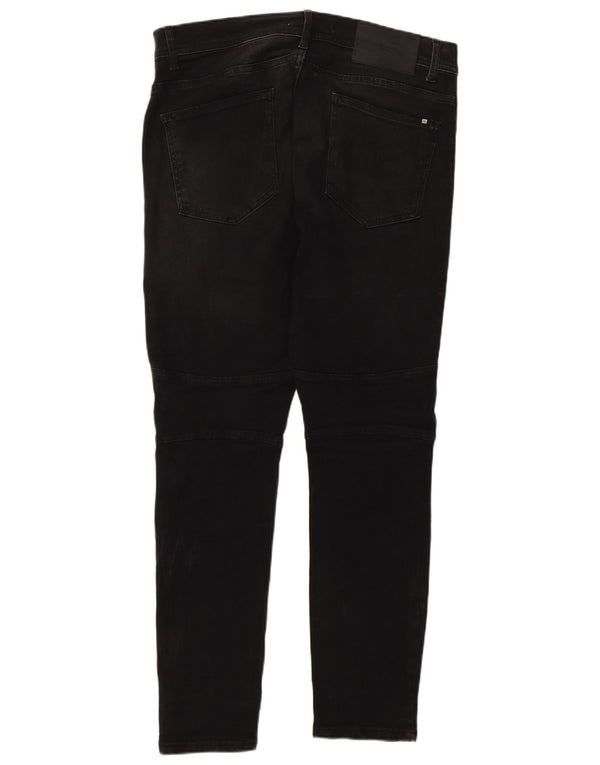 Zara Mens Skinny Jeans EU 44 Large W34 L30 Black Cotton