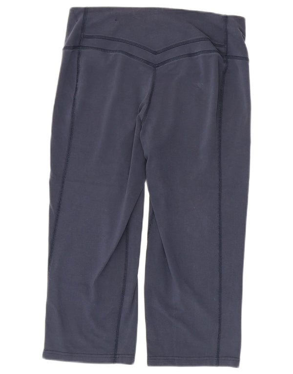 Nike Womens Dri Fit Capri Leggings UK 10 Small  Navy Blue Cotton