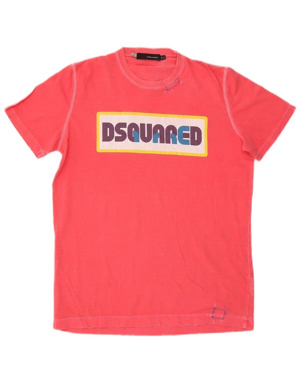 Dsquared2 Mens Graphic T-Shirt Top Small Pink