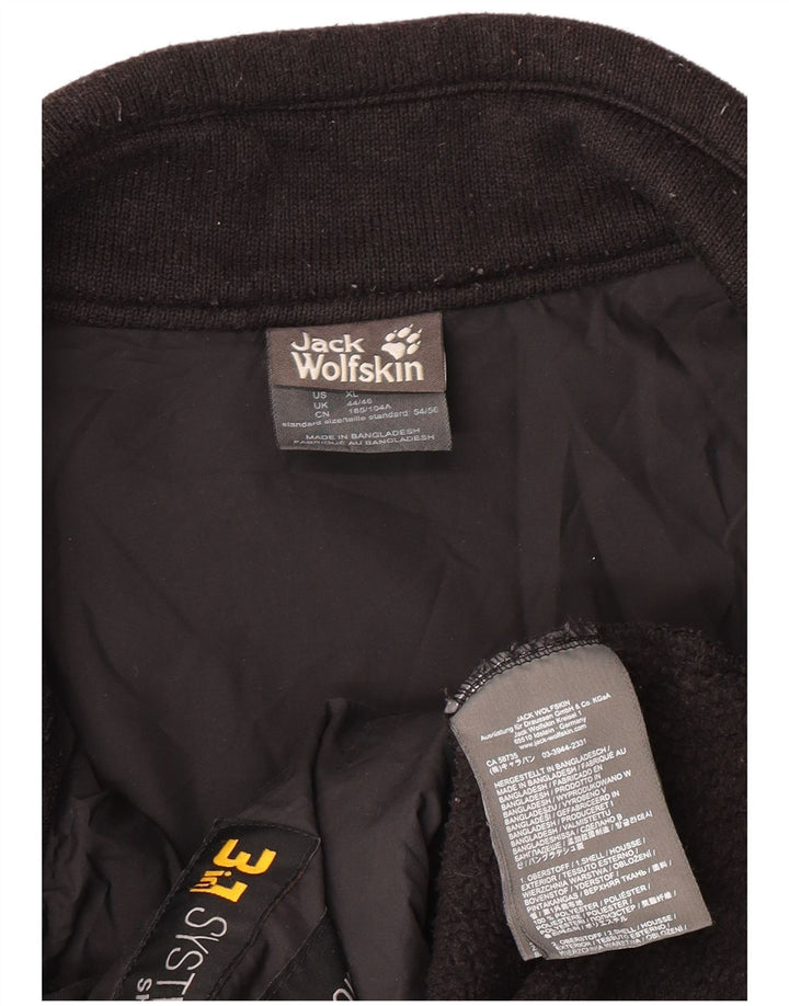 JACK WOLFSKIN Mens Fleece Jacket UK 44/46 XL Black Polyester