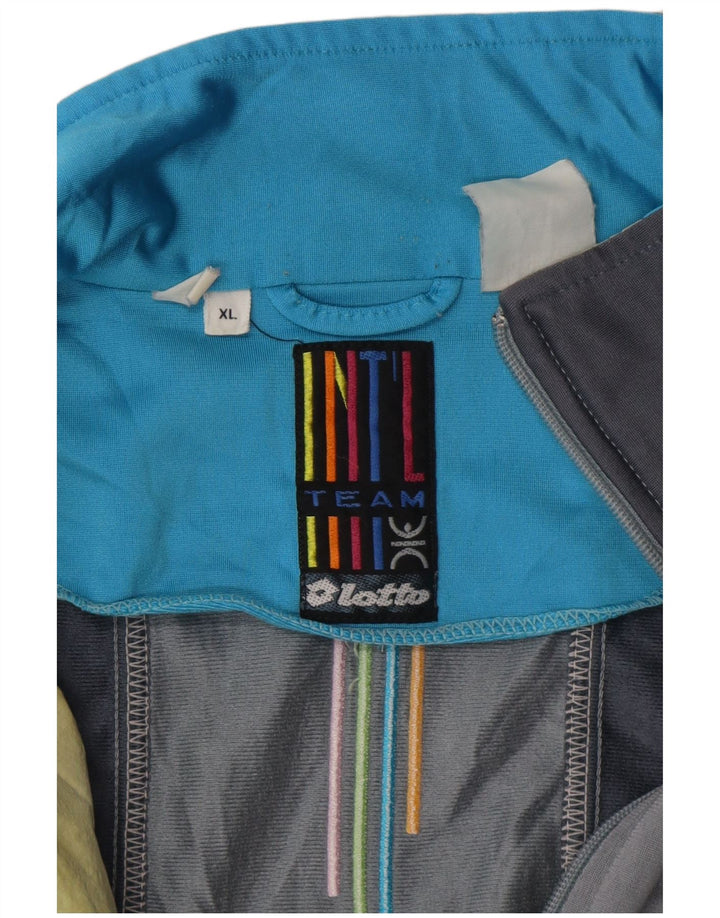 LOTTO Mens Tracksuit Top Jacket XL Grey Colourblock
