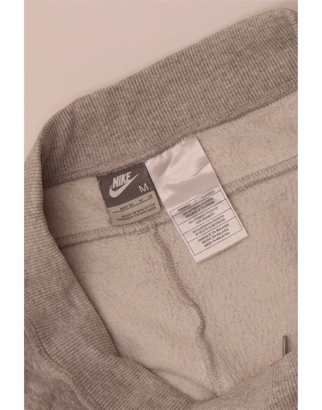 Nike Womens Tracksuit Trousers US 8/10 Medium Grey Flecked Cotton