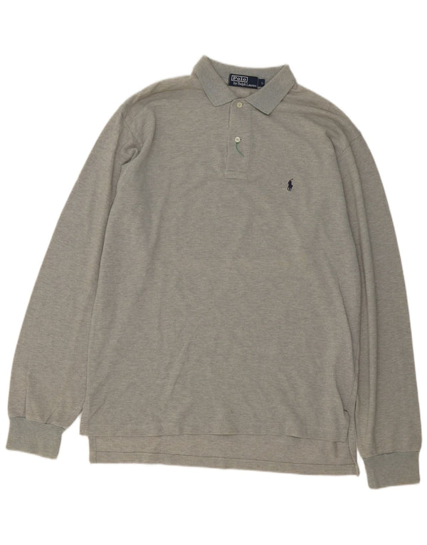 Polo Ralph Lauren Mens Long Sleeve Regular Fit Shirt Large Grey Classic
