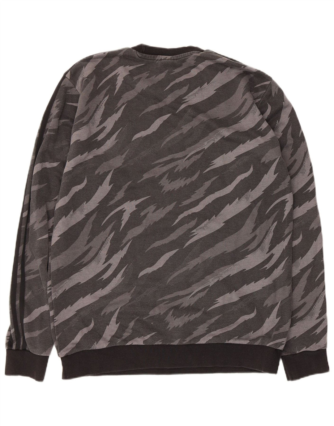 Adidas Mens Sweatshirt Jumper Medium Grey Animal Print Cotton