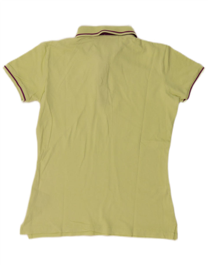 KAPPA Womens Polo Shirt UK 14 Large Yellow Cotton