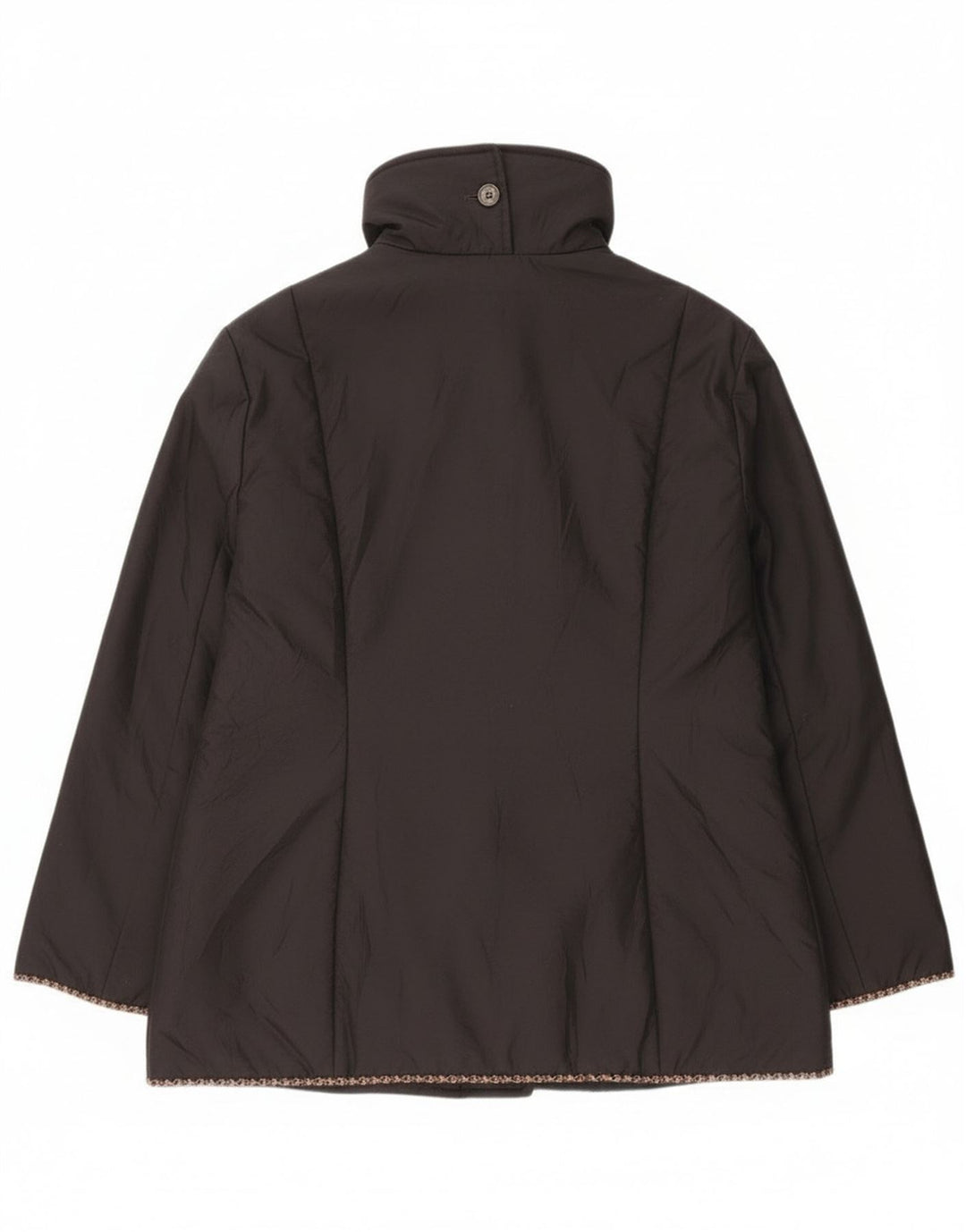 Vintage Womens Windbreaker Jacket IT 48 XL Black Polyester