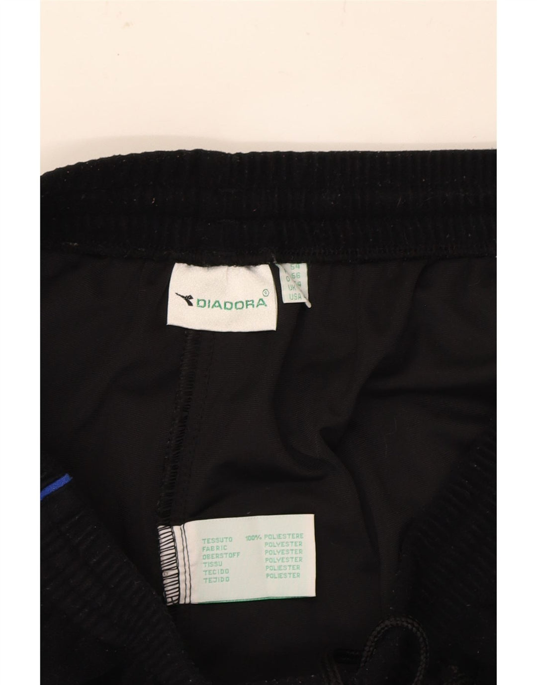 DIADORA Mens Tracksuit Trousers UK 44 Large  Black Polyester Vintage Diadora and Second-Hand Diadora from Messina Hembry 