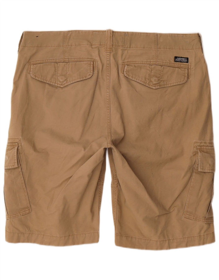 Superdry Mens Cargo Shorts W36 Large Beige Cotton