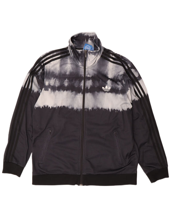 Adidas Mens Tracksuit Top Jacket XL Black Tie Dye
