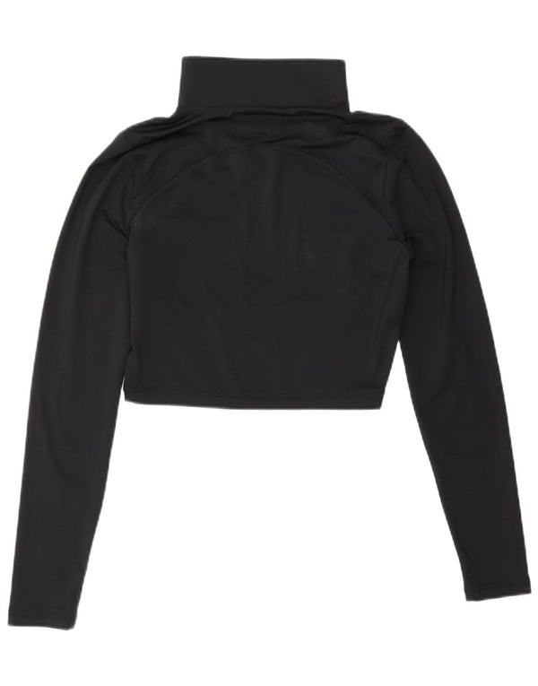 Under Armour Womens Graphic Crop Pullover Tracksuit Top UK 8 Small Black