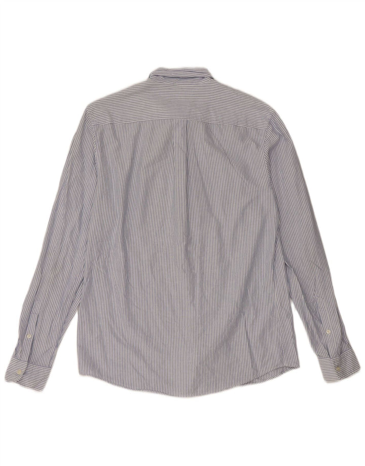 Reiss Mens Shirt Large Blue Pinstripe Cotton