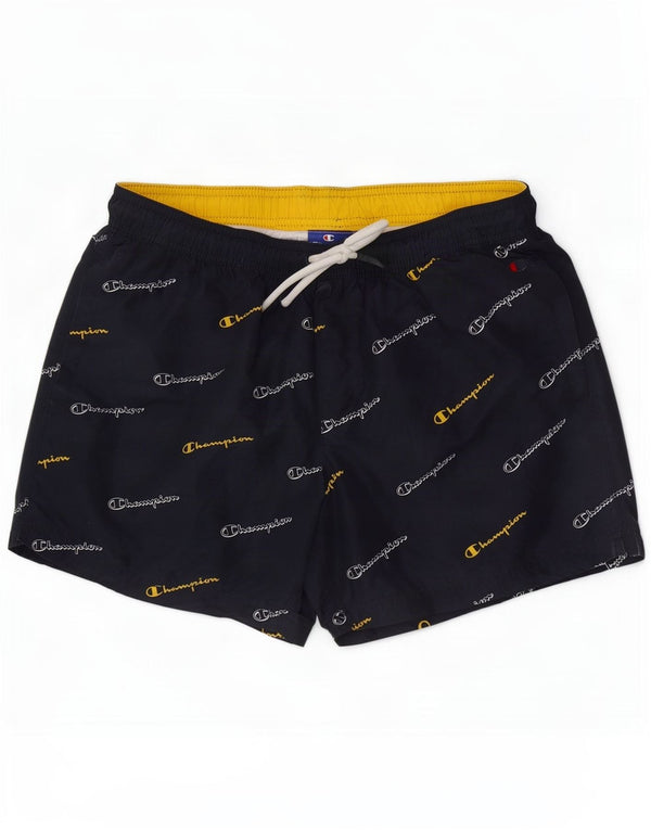 Champion Mens Graphic Swimming Shorts Medium Navy Blue Polyester