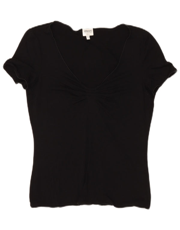ARMANI COLLEZIONI Womens Blouse Top IT 42 Medium Black