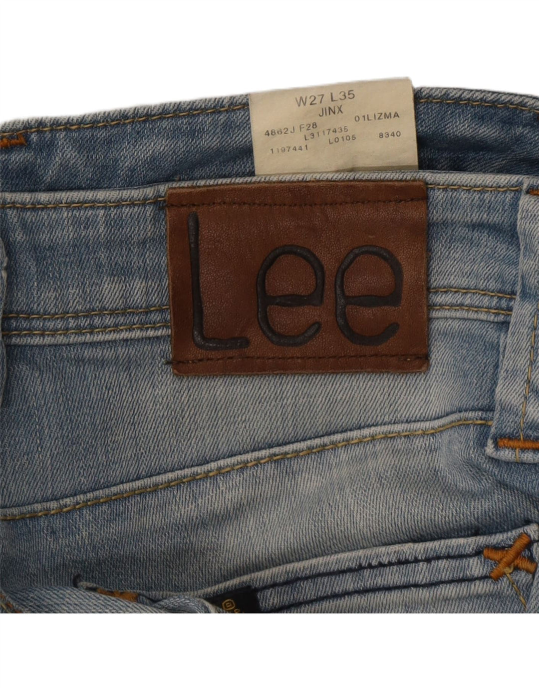 LEE Womens Jinx Straight Jeans W27 L30  Blue Cotton