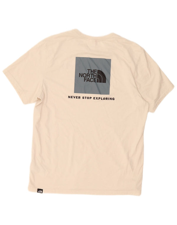 The North Face Mens Slim Fit Graphic T-Shirt Top Large Beige Cotton