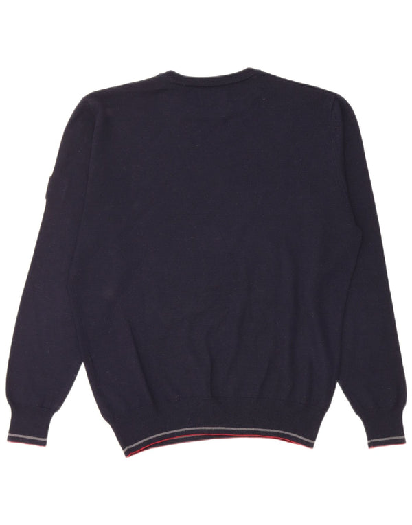Refrigiwear Mens Regular Fit Crew Neck Jumper Sweater Small Navy Blue