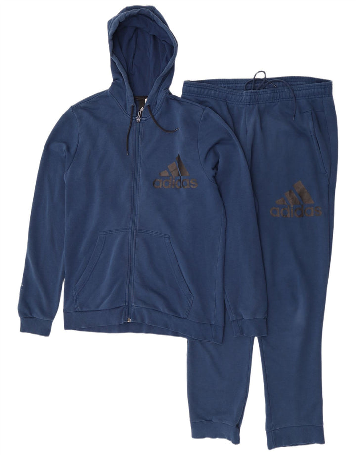 Adidas Mens Graphic Full Tracksuit Large  Blue