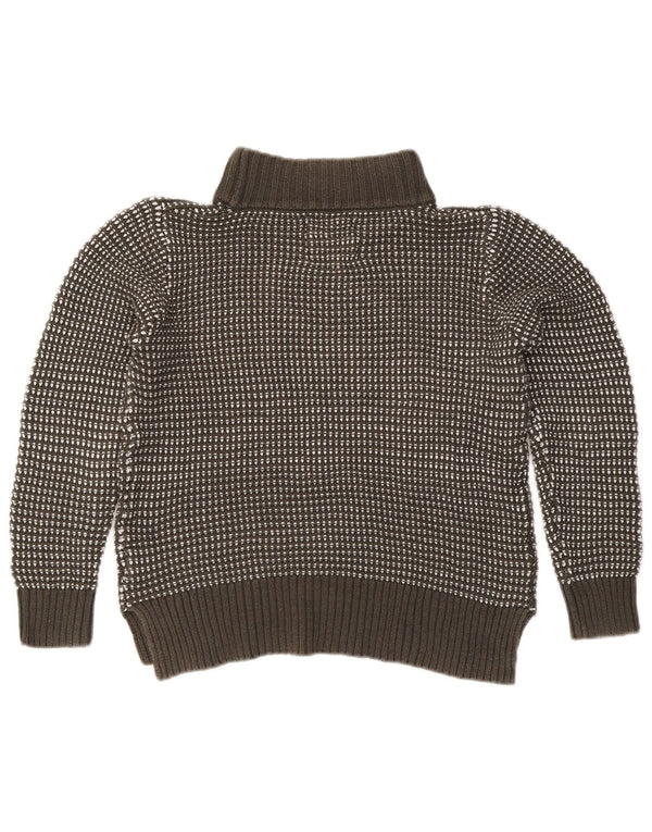 Saltrock Womens Turtle Neck Jumper Sweater UK 16 Large Grey Spotted Cotton