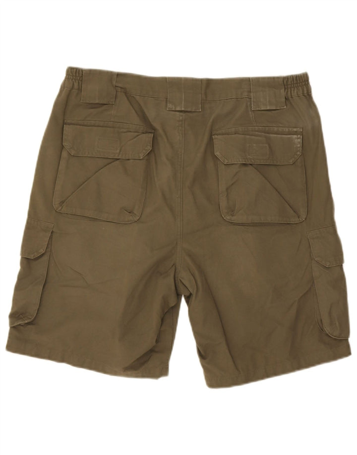 Zara Mens Cargo Shorts EU 42 Large W32  Khaki Cotton