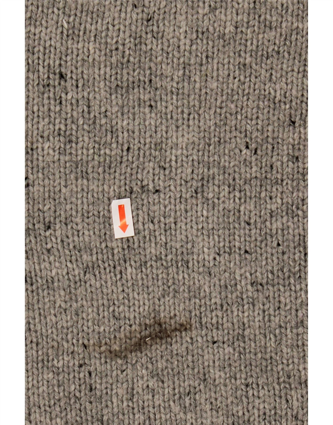 NAUTICA Mens Button Neck Jumper Sweater XL Grey Flecked Acrylic