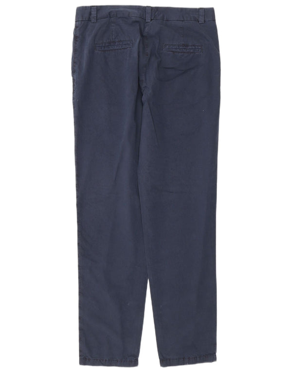 Marks & Spencer Womens Chino Trousers UK 10 Small W32 L29 Navy Blue