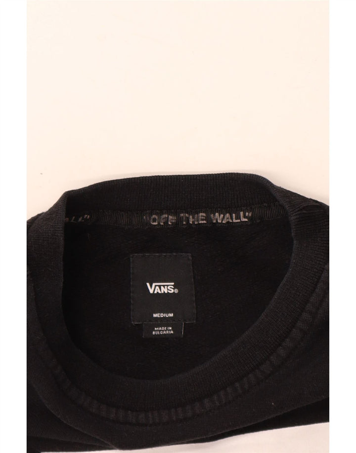 VANS Mens Graphic Sweatshirt Jumper Medium Black Cotton