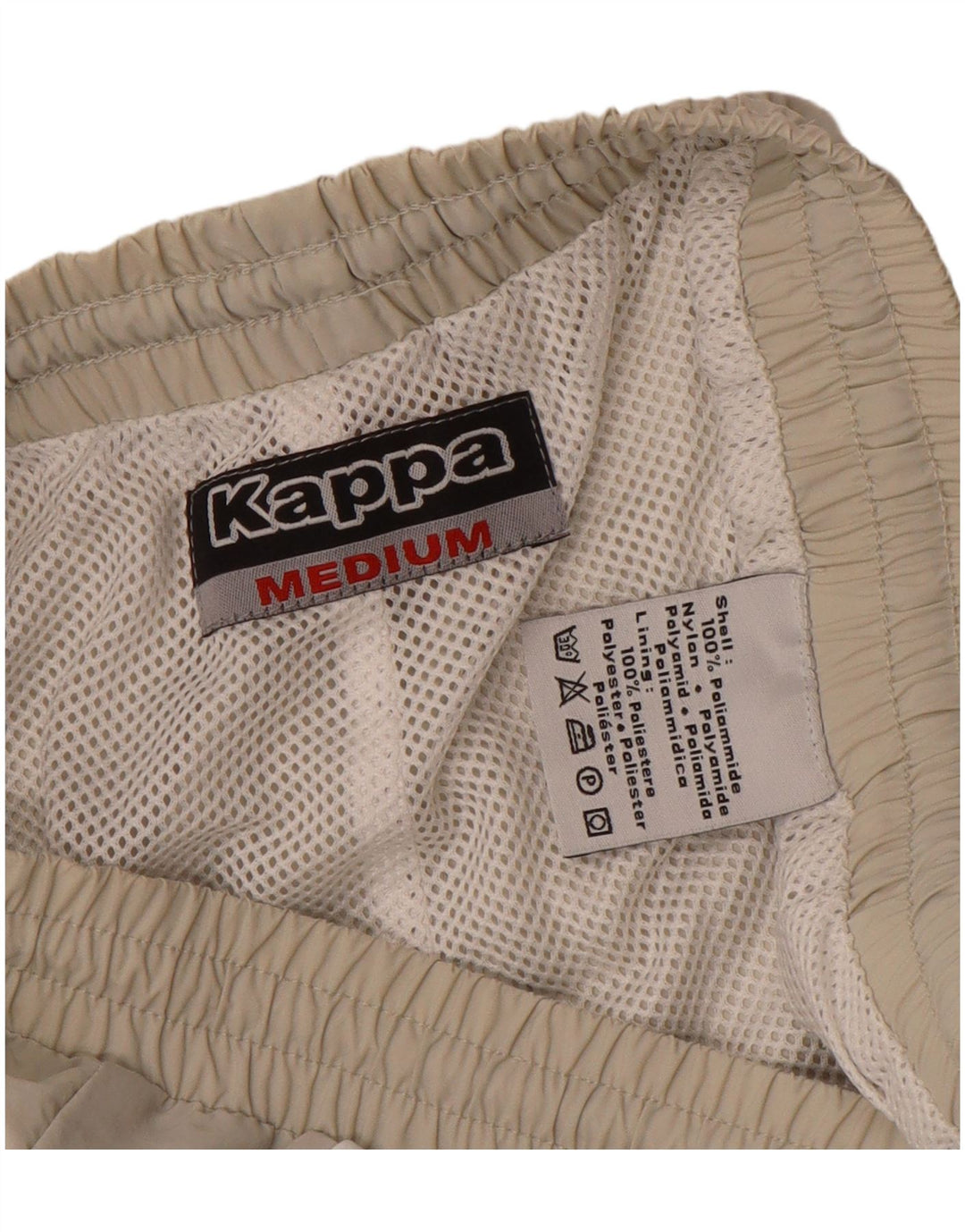 Kappa Mens Tracksuit Trousers Medium  Beige Colourblock Polyamide