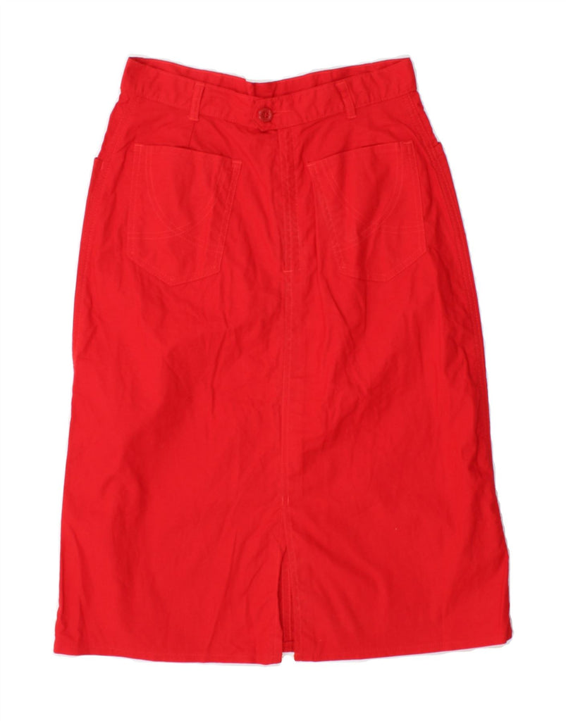 LEE COOPER Womens A-Line Skirt IT 42 Medium W28 Red Cotton Vintage Lee Cooper and Second-Hand Lee Cooper from Messina Hembry 