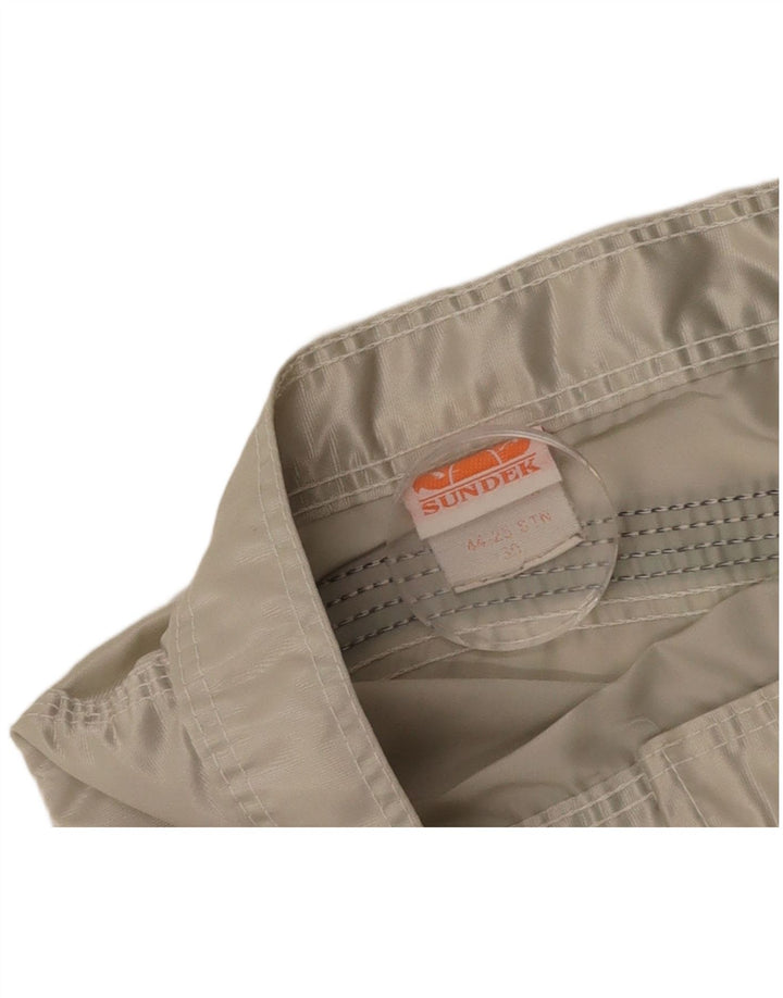 SUNDEK Mens Swimming Shorts Medium  White Nylon