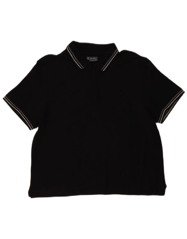 LOTTO Mens Polo Shirt 2XL Black