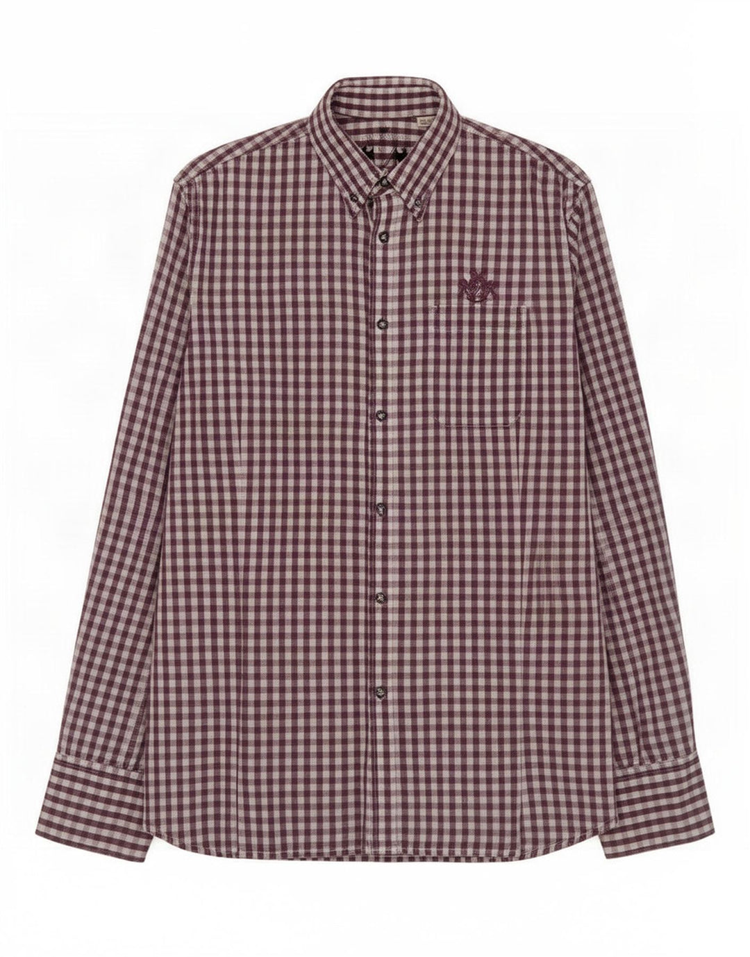 Diesel Mens Shirt Large Purple Gingham Cotton