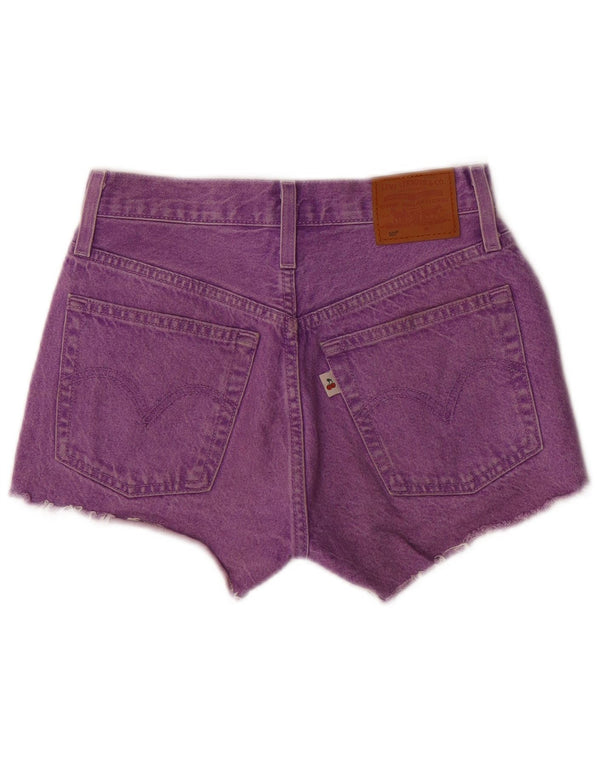 Levi's Womens 501 Denim Shorts W24 XS Purple Cotton