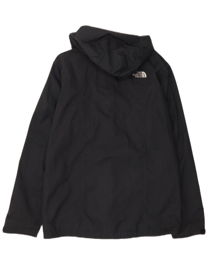 THE NORTH FACE Mens Hooded Rain Jacket UK 38 Medium Navy Blue Polyester
