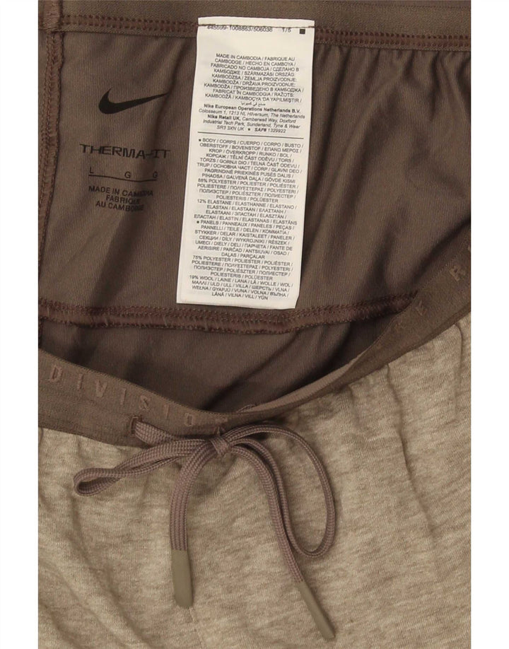 Nike Mens Therma-Fit Tracksuit Trousers Large Grey Flecked Polyester