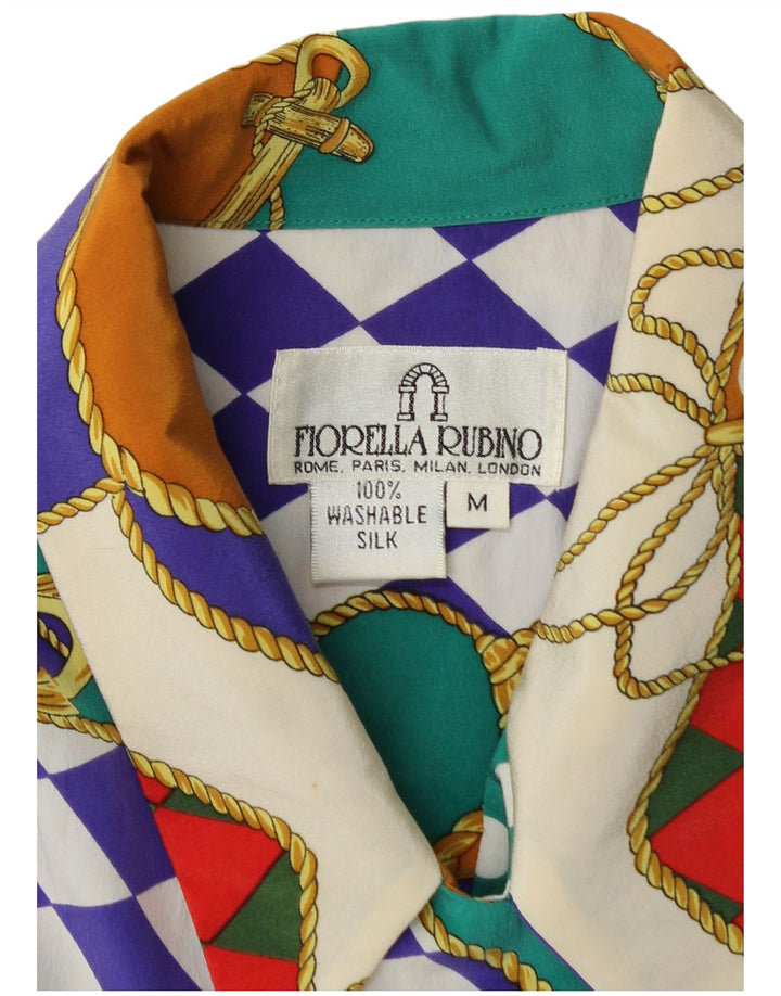 FIORELLA RUBINO Womens Shirt Blouse UK 14 Medium Multicoloured Patchwork
