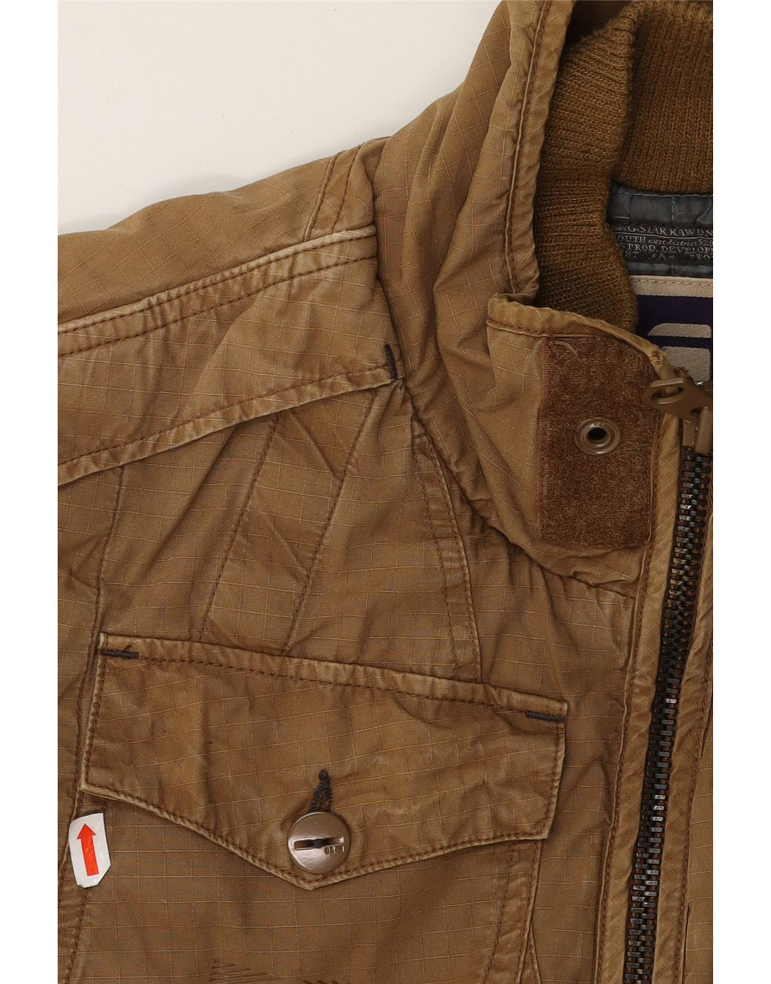 G-STAR Mens Military Jacket UK 38 Medium Brown Cotton Vintage G-Star and Second-Hand G-Star from Messina Hembry 