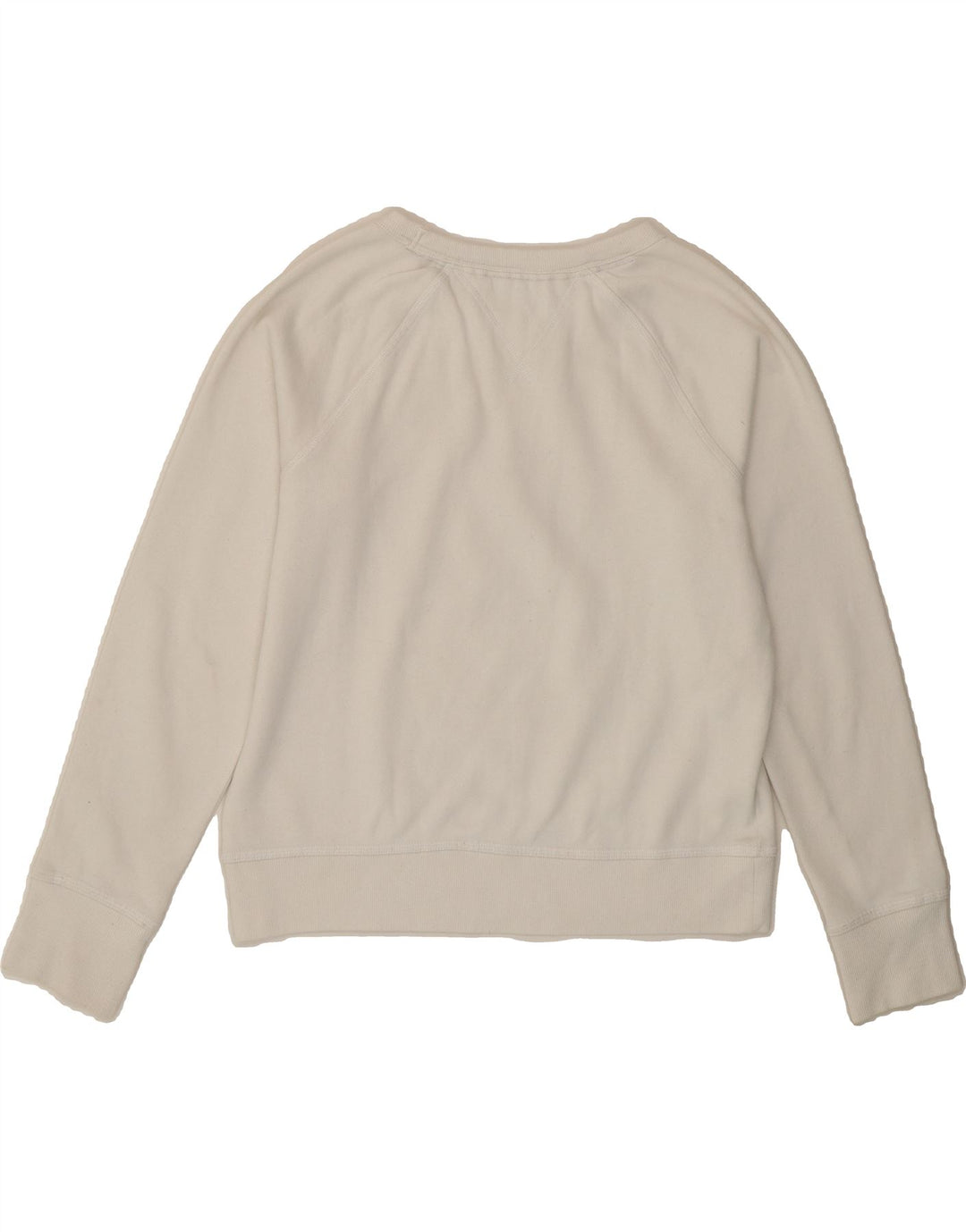 TOMMY HILFIGER Womens Oversized Sweatshirt Jumper UK 10 Small White Vintage Tommy Hilfiger and Second-Hand Tommy Hilfiger from Messina Hembry 