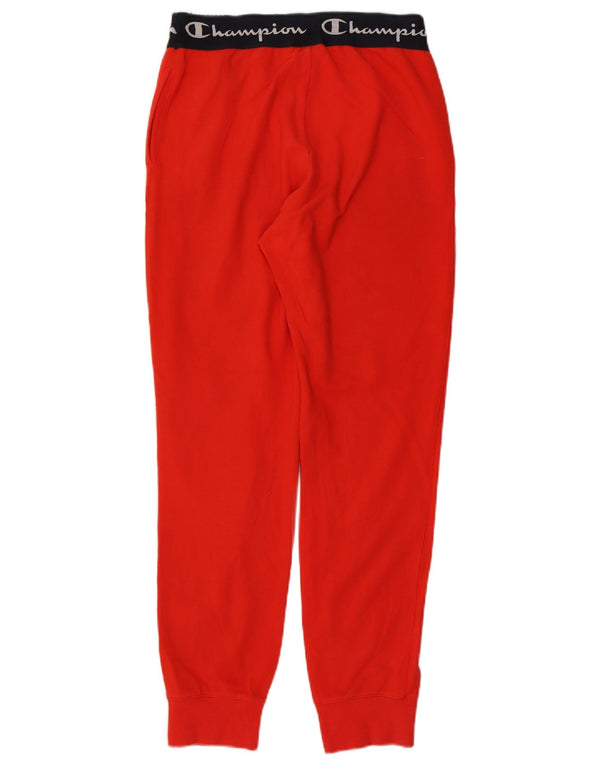Champion Womens Tracksuit Trousers Joggers UK 12 Medium Red Colourblock