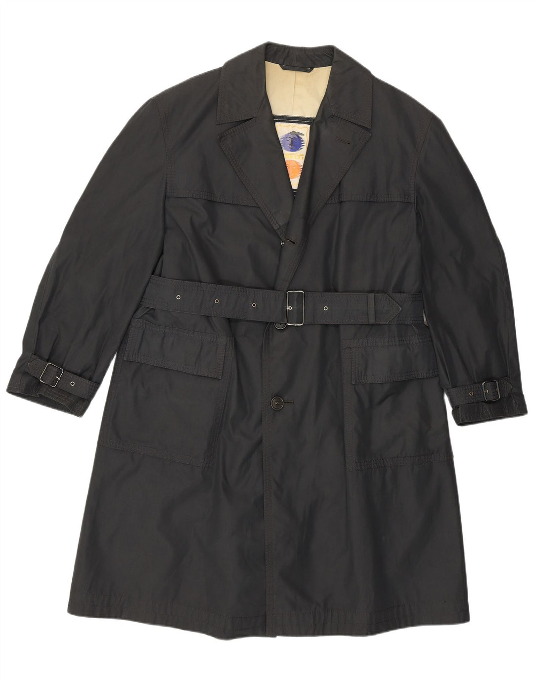 Firelli Mens Trench Coat UK 38 Medium Grey Classic