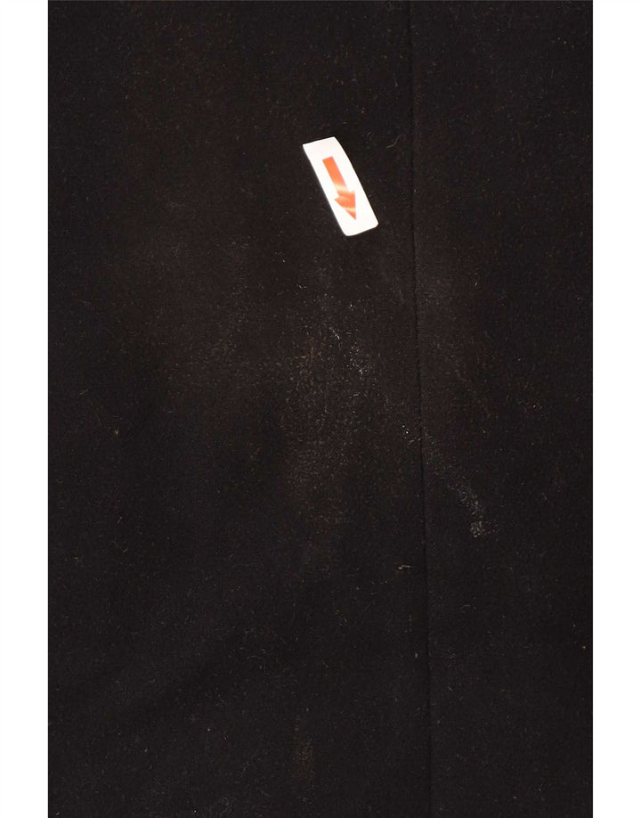 Topshop Womens Oversized Overcoat UK 8 Small Black Polyester