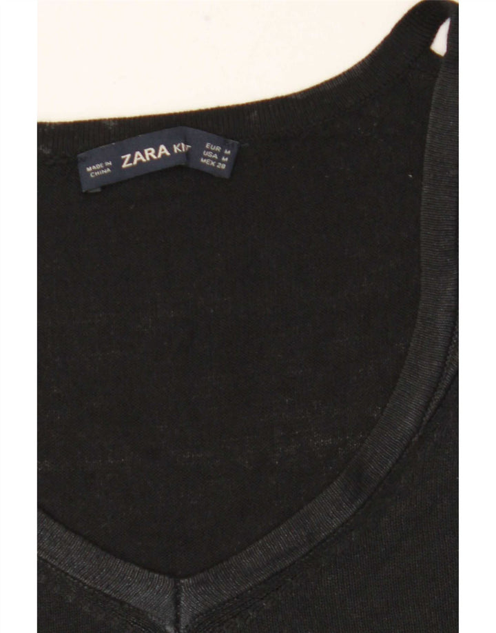 Zara Womens Top Long Sleeve Medium Black