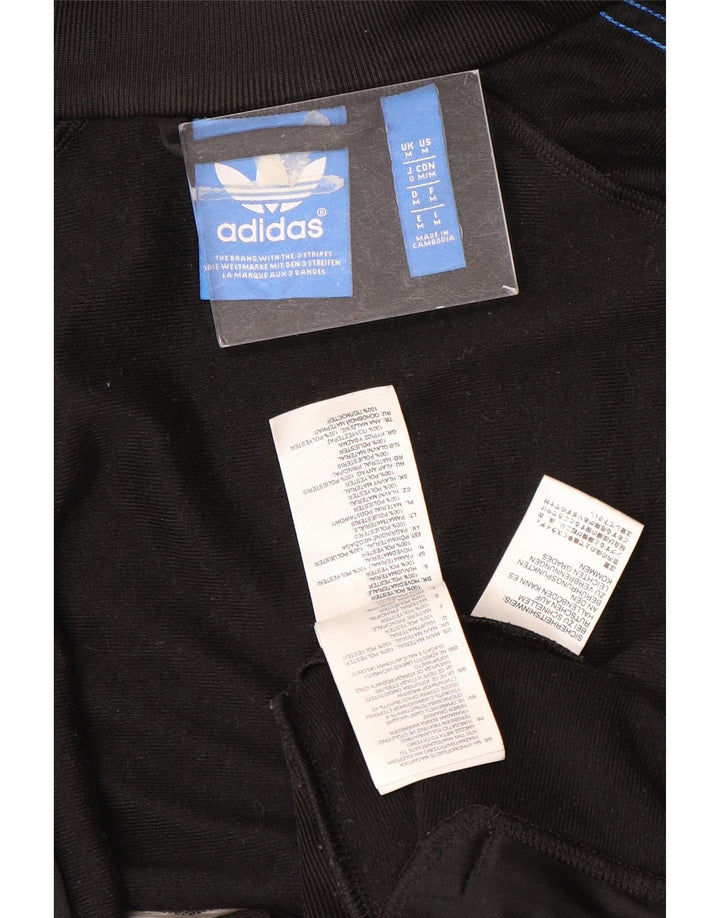 Adidas Mens Tracksuit Top Jacket Medium Black Colourblock Polyester Sports