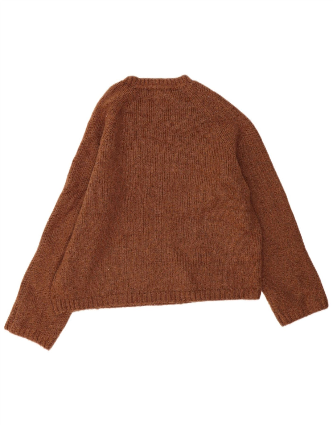 Marks & Spencer Womens Crew Neck Jumper Sweater UK 14 Medium Brown