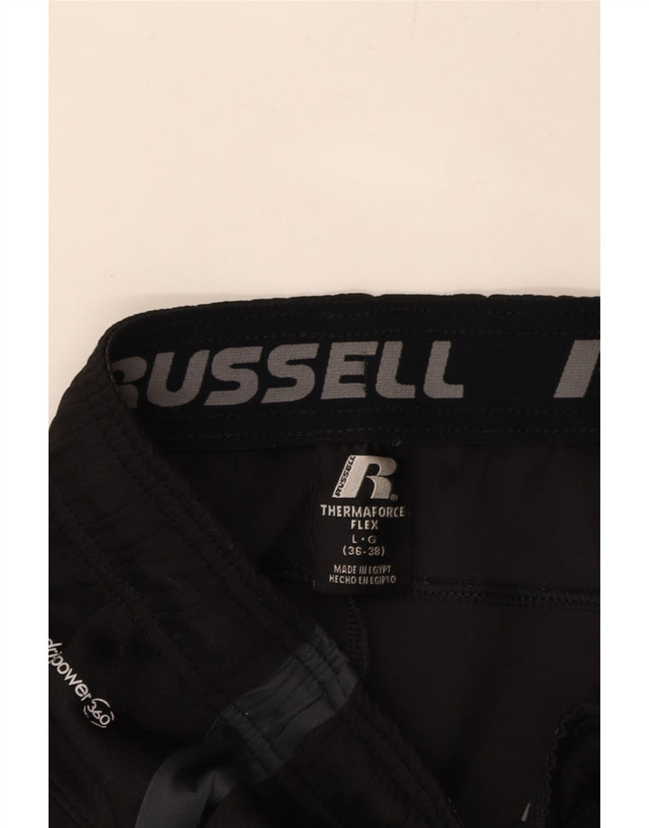 RUSSELL ATHLETIC Mens Dri-Power Tracksuit Trousers Large  Black Vintage Russell Athletic and Second-Hand Russell Athletic from Messina Hembry 
