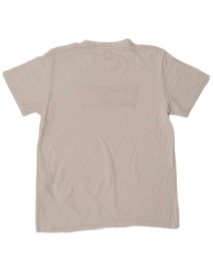 LEVI'S Mens Graphic T-Shirt Top Medium White Cotton